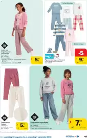 Carrefour folder Pagina 49: Glittersweater voor meisjes €7,99, Pyjama in jersey voor kinderen €9,99