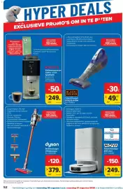 Carrefour folder Pagina 52: Mova robotstofzuiger e30 ultra €249,00, Dyson steelstofzuiger v10 absolute €379,00