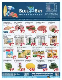 Blue Sky Supermarket flyer week 34 Page 1