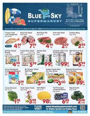 Blue Sky Supermarket flyer (valid until 27-08)