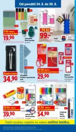Lidl leták týden 35 Strana 5: PENÁL €99,00, Crelando Kružítko / Geometrická sada €34,90