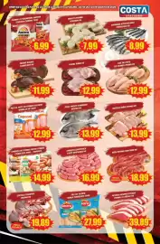 Tabloide Costa Atacadão Página 2: Peixe fresco tambaqui inteiro kg €13,99, Linguiça churrasco fricó resfriada €16,99
