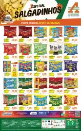 Folheto Atacadão Página 1: Freetaz - salgadinho batata €18,90, Ranchinho - salgadinho elma chips €11,99
