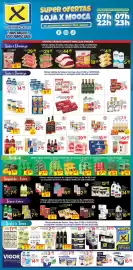 Folheto X Supermercados Página 1: Cerveja Corona Long Neck €5,99, Papel Higiênico Neve Toque Seda F. Dupla €39,98
