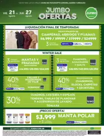 Catálogo Jumbo semana 34 Página 2: Manta polar €3.999,00, Krea - plumones, acolchados y quilts €9.999.999.999,99