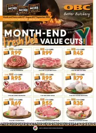 OBC Meat & Chicken catalogue Page 1: OBC TURKEY WINGS €95,00, OBC TURKEY DRUMSTICKS €95,00