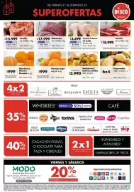 Folleto Disco Página 1: Matambre de novillito €14.399,00, Surtidas - medialunas/facturas surtidas €3.990,00