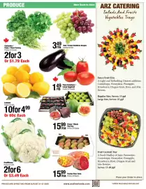 Arz Fine Foods flyer week 34 Page 7: Cauliflower €3,49, Cactus Pear Case €15,99