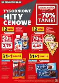 Kaufland gazetka Strona 4: Napój mleczny truskawkowy Müllermilch €2,79, Ser Camembert Président €4,49