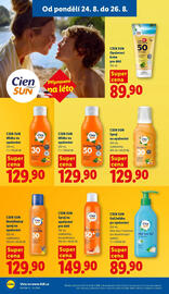 Lidl leták týden 35 Strana 54: CIEN SUN Opalovací krém pro děti €89,90, Cien sun SPREJ NA OPALOVÁNÍ PRO DĚTI €149,90