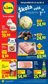 Lidl leták týden 35 Strana 1: Květák €24,90, PILOS TRVANLIVÉ MLÉKO PLNOTUČNÉ €8,90