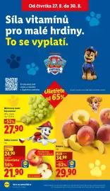 Lidl leták Strana 16: Jablka červená €21,90, BÍLÉ HROZNY STOLNÍ BEZSEMENNÉ €27,90
