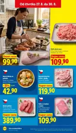Lidl leták Strana 22: Hovězí plátky €389,90, ROLKA SE ŠUNKOU A SÝREM €109,90