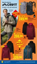 Lidl leták Strana 38: CRIVIT SOFTSHELLOVÁ BUNDA €229,90, CRIVIT TREKINGOVÝ BATOH €249,90