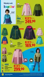 Lidl leták Strana 42: Dívčí bunda €169,90, LUPILU Softshellová bunda Premium €299,90