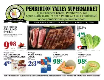 Pemberton Valley Supermarket flyer week 35 Page 1