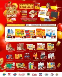 Catálogo Rede Mais Supermercados Página 1: Linguiça Calabresa SAUDALI €9,98, Filezinho Sossami €19,98
