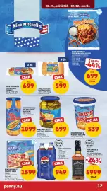 PENNY akciós újság hét 35 Oldal 16: Mike Mitchell's Hamburger Zsemle €699,00, Mike Mitchell's Hot-Dog Uborka €699,00