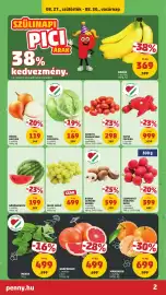 PENNY akciós újság hét 35 Oldal 2: Barna csiperke gomba €599,00, Fejes káposzta €169,00
