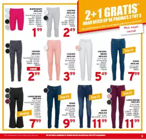 Trafic folder Pagina 5: Jeans meisjes €9,99, Lange broek meisjes €7,99