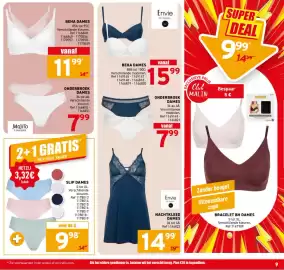 Trafic folder Pagina 9: Slip dames €9,98, Nachtkleed dames €14,99