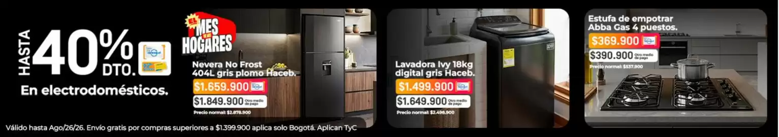 Catálogo Easy semana 34 Página 3: Haceb - nevera no frost 404l gris plomo €1.659.900,00