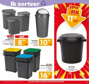 Trafic folder Pagina 9: Set van 3 recyclingbakken €16,79, Afvalbak mistral flat €8,79