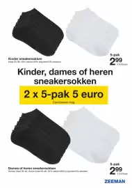 Zeeman folder week 34 Pagina 5: Dames of heren sneakersokken €2,99, Kinder sneakersokken €2,99