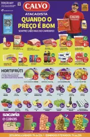 Folheto Calvo Atacadista Página 1: Lava roupas em pó omo 800g (fragrâncias) €11,99, Abobrinha italiana €3,49