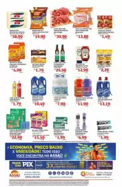 Encarte Assaí Atacadista Página 2: Dragão - desinfetante fragrâncias €11,90, Davaca - queijo tipo mussarela €38,90