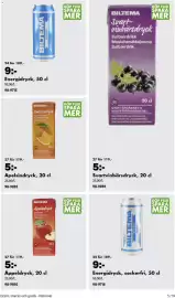 Biltema reklamblad Sida 5: Biltema apelsindryck €5,00, Biltema äppeldryck €5,00