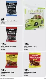 Biltema reklamblad Sida 9: Biltema mjuk lakrits €15,00, Biltema godismaskar €12,00