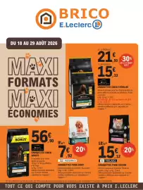 Catalogue E.Leclerc Brico page 1: FIDÉLIANCE CROQUETTES POUR CHIOT €7,92, FIDÉLIANCE CHATON €15,12