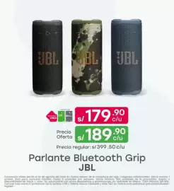 Catálogo Tottus Página 13: JBL parlante bluetooth grip €179,90