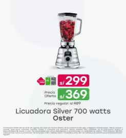 Catálogo Tottus Página 15: Oster licuadora silver 700 watts €299,00