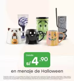 Catálogo Tottus Página 21: Menaje de Halloween €4,90