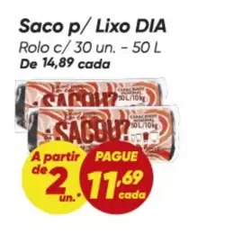 Tabloide Dia Página 49: Dia - saco p/lixo €11,69