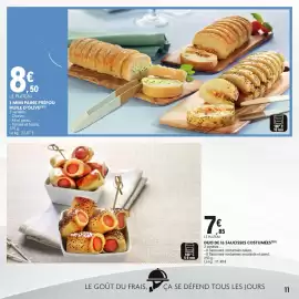 Catalogue E.Leclerc Drive page 11: DUO DE 16 SAUCISSES COSTUMÉES €7,85, LE PLATEAU €8,50