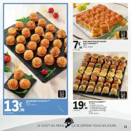Catalogue E.Leclerc Drive page 13: 48 PETITS FOUR €19,95, MINI BRIOCHES EN DAMIER AUX LARDONS €7,50