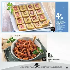 Catalogue E.Leclerc Drive page 19: LA BARQUETTE MINI RILLONS COCKTAIL €8,90, LE PLATEAU PETITS PÂTÉS EN CRÔUTE COCKTAIL €4,30