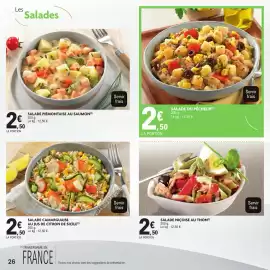 Catalogue E.Leclerc Drive page 26: SALADE CAMARGUAISE €2,50, SALADE DU PÊCHEUR €2,50