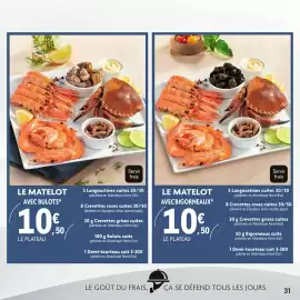Catalogue E.Leclerc Drive page 31: LE MATELOT AVEC BIGORNEAUX €10,50, LE MATÉLOT AVEC BULOTS €10,50