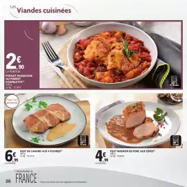 Catalogue E.Leclerc Drive page 36: FILET DE CANARD AUX 4 POIVRES €6,95, FILET MIGNON DE PORC AUX CÈPES €4,90