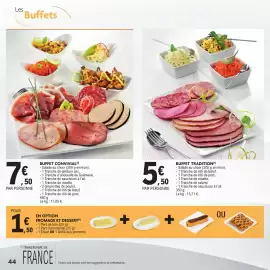 Catalogue E.Leclerc Drive page 44: BUFFET CONVIVIAL €7,50, BUFFET TRADITION €5,50