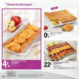 Catalogue E.Leclerc Drive page 50: PLAQUE FEUILLETÉE MULTIFRUITS €22,00, LA PART Grillé aux pommes €0,95