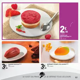 Catalogue E.Leclerc Drive page 57: CABOSSE CHOCOLAT €3,50, ENTREMETS TROMPE L'ŒIL MANGUE €3,50