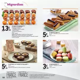 Catalogue E.Leclerc Drive page 58: MACARONS €3,85, MINI ÉCLAIRS €5,40