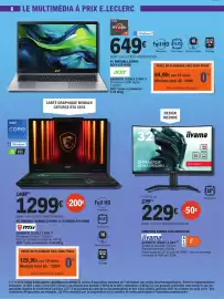 Catalogue E.Leclerc Espace Culturel page 6: MSI PC PORTABLE GAMING CYBORG 15 €1.299,00