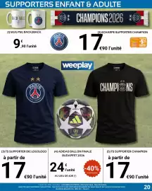 Catalogue E.Leclerc Sport page 20: Mug psg back2back €9,90, Champion ts supporter champion à partir de €17,90