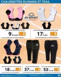 Catalogue E.Leclerc Sport page 26: Bv sport socquette trail ultra 2 mid €18,90, Sport socquette marathon 2 low €17,90